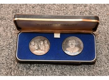 A Nation Mourns John Fitzgerald Kennedy Commemorative Coins In Case