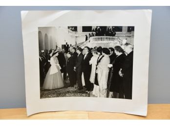 A Rare Black And White Photo Of The Queen Of England- Unframed