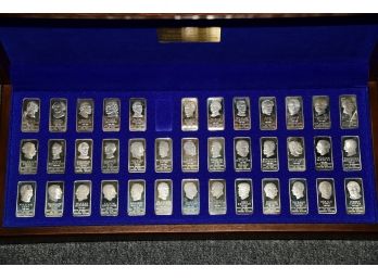 38 Danbury Mint Presidential Silver Ingots, One Troy Oz Each 38 Troy Ounces Total
