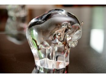 A Stunning Crystal Glass Bull