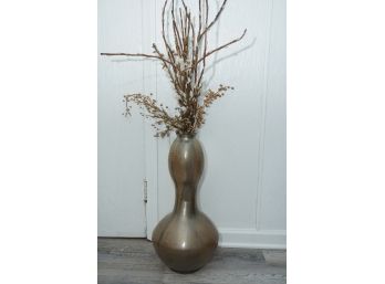 Wide Bottom Vase With Faux Branches