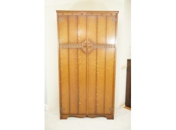 An Antique Wooden Wardrobe (Contents Not Included)