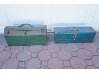Pair Of Tool Boxes Including Tools