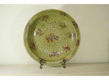 A Green Decorative Ceramic Plate