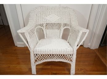 A White Wicker Chair