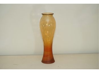 An Amber Frosted Vase