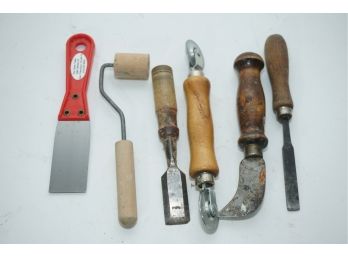 Group Of Chisels And Assorted Hand Tools