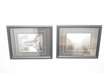 A Pair Of Pen And Ink Artworks Framed Prints Of Lighthouses Including Great Point And Newport
