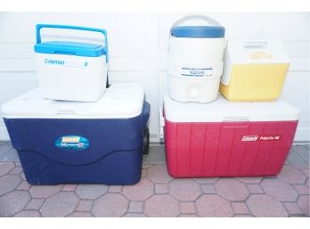 Group Of 5 Coolers Including Little Playmate