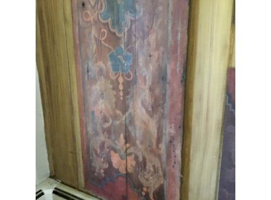 Large Handpainted  Wood Panels From A Gold Coast Estate