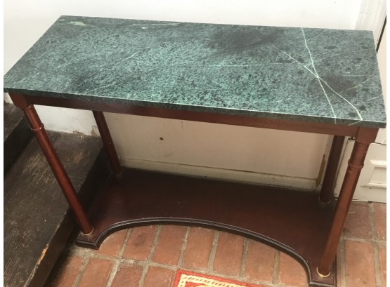 An Empire  Mahogany Entrance Table With Green Marble Top