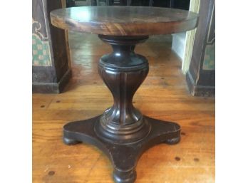 Wonderful Pedestal Oak Top Side Table