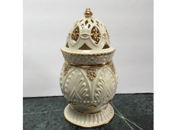 Lenox Florentine & Pearl Domed Candle Jar