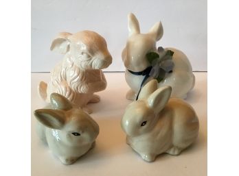 4 Ceramic Bunnies