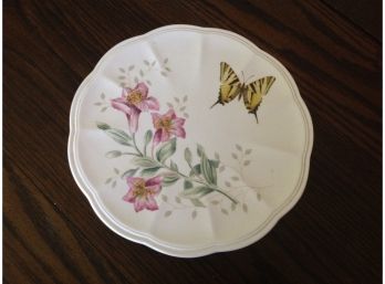 Lenox Porcelain Small Cake Plate Butterfly Meadow
