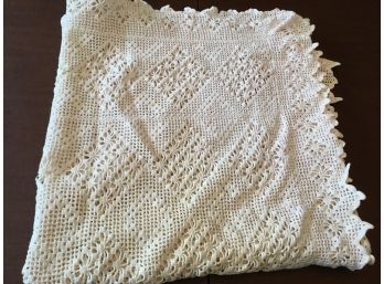 Vintage Crochet Heavy Tablecloth