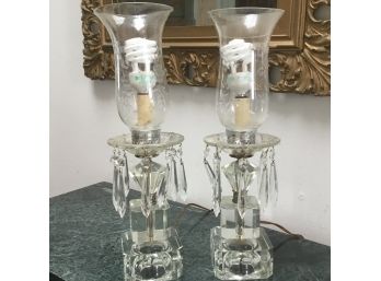 Pair Electric Crystal Lights From Sweden