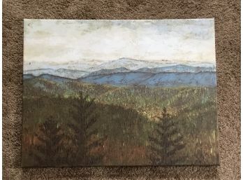 Forest & Mountains On Stretched Canvas