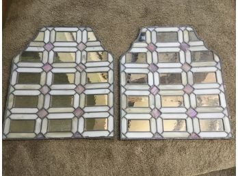 A Matching Pair Of Stained Glass Panels Perfect To Hang In Any Window