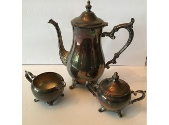 Vintage Rogers 800 Silver Plated Coffee Pot Set
