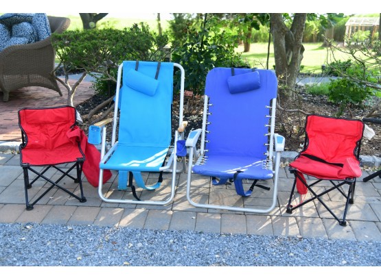 Lot Of Beach And Folding Chairs
