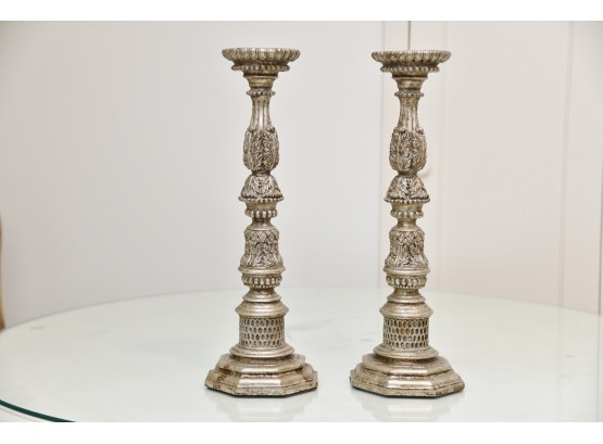 Pair Of Resin Candle Sticks