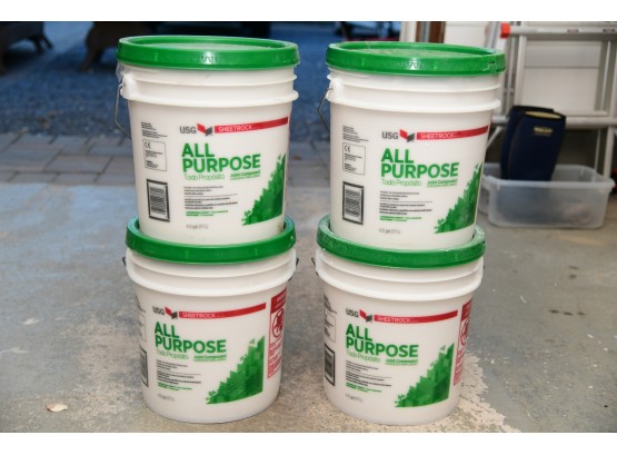 Four 4.5 Gal Buckets Of All Purpose Joint Compound