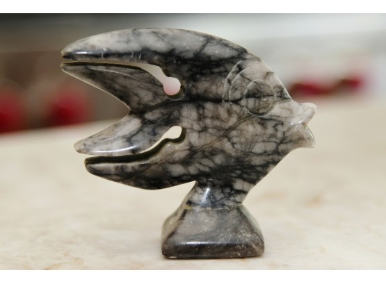 Faux Marble Fish Figurine