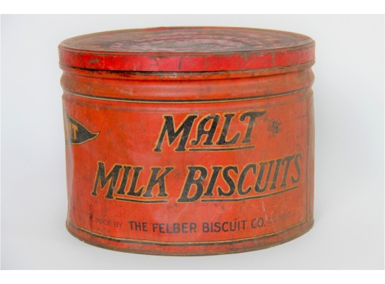 Vintage Malt Milk Biscuits Tin Container