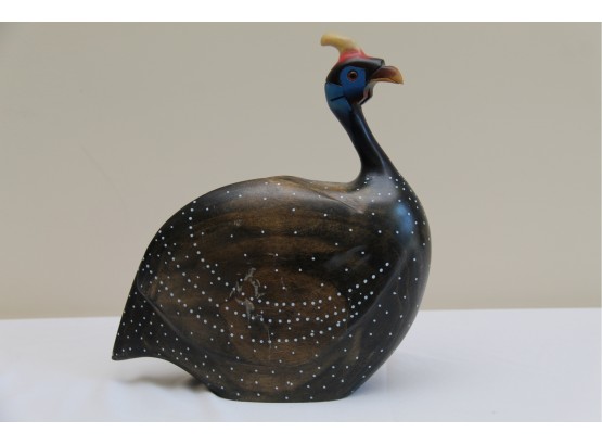 African Crowned Guineafowl Sculpture Numbered Edition