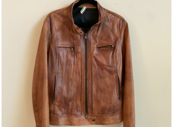 Vera Pelle Soft Leather Jacket Ladies Size Medium