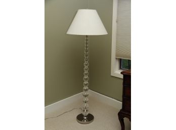 Stacked Glass Ball Floor Lamp With Chrome Base