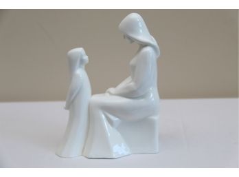 Royal Doulton Mother And Daughter Porcelain Sculpture