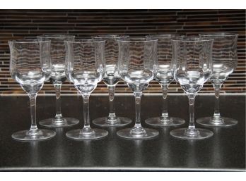 A Set Of 8 Baccarat Capri Crystal Red Wine Glasses