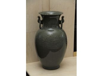 A Green Ceramic Floor Vase