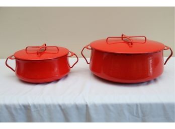 A Pair Of Dansk MCM Covered Pots