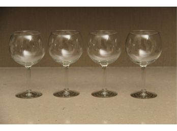 Four Oversized Balloon Red Wine Glasses