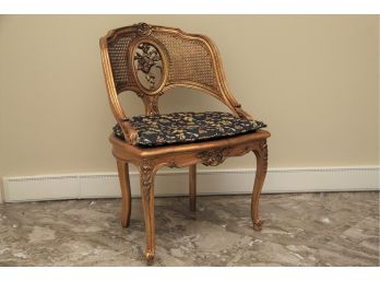 A Gold Painted Cane Back Side Chair