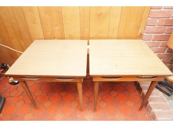 Pair Of MCM Wood Side Tables
