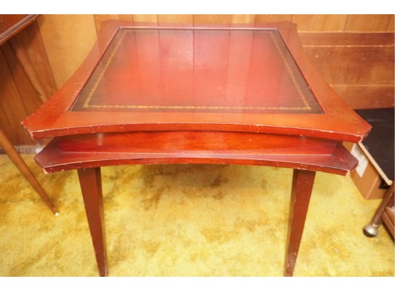 Leather Banded Mahogany Table