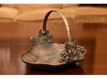 A Decorative Antique Brass Basket