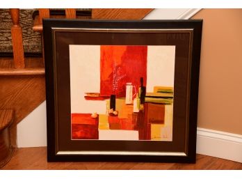 Framed And Signed Abstract Still Life Lithograph