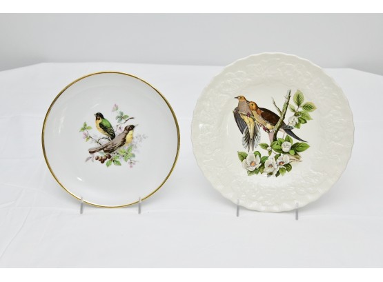 Pair Of Bird Plates By Meakin, Schmid