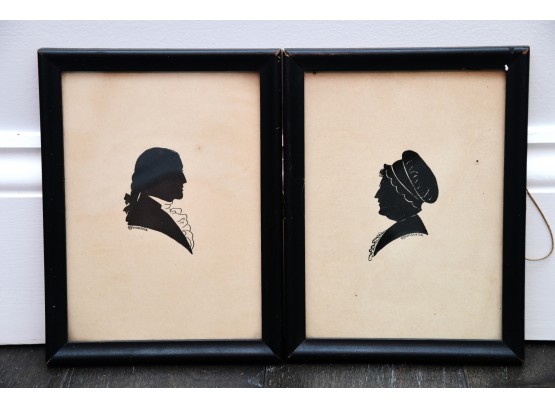 Pair Of Framed Sillouettes