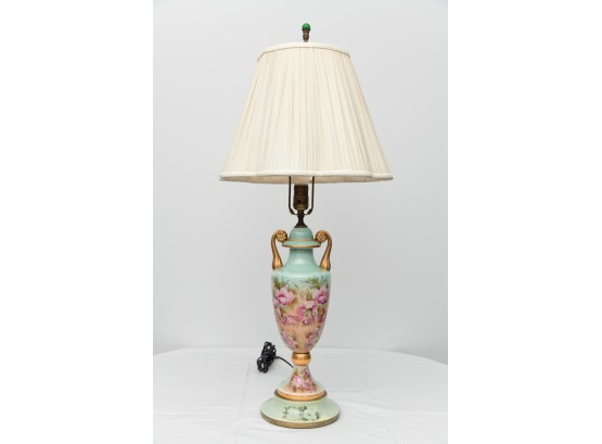 Vintage Hand Painted Signed Lamp