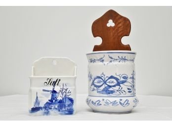 Blue And White Ceramic Kitchen Wall Vessels