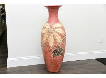 Large Ceramic Floral Floor Vase