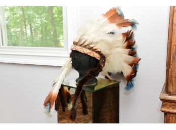 Vintage Native American Indian Feathered Headress