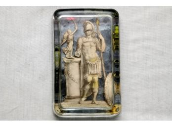 Roman Soldier Glass Paperweight