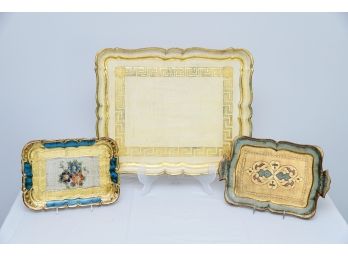 Gilded Wood Serving Trays